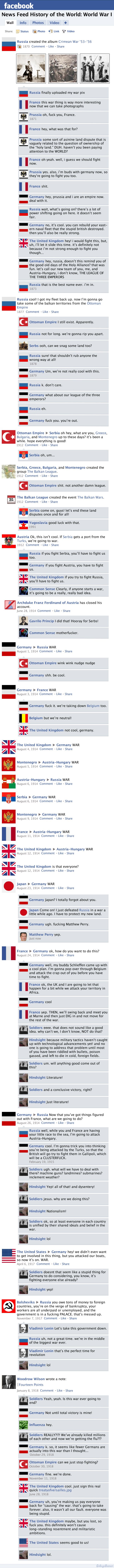 Första världskriget i Facebook-format